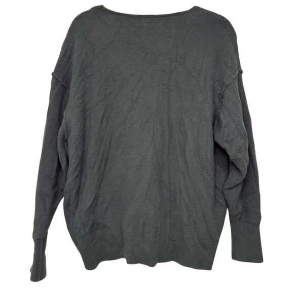 Wilfred Free Aritzia Super Soft V-Neck Sweater Gray Oversized Womens Small - Picture 7 of 7
